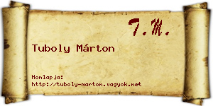 Tuboly Márton névjegykártya